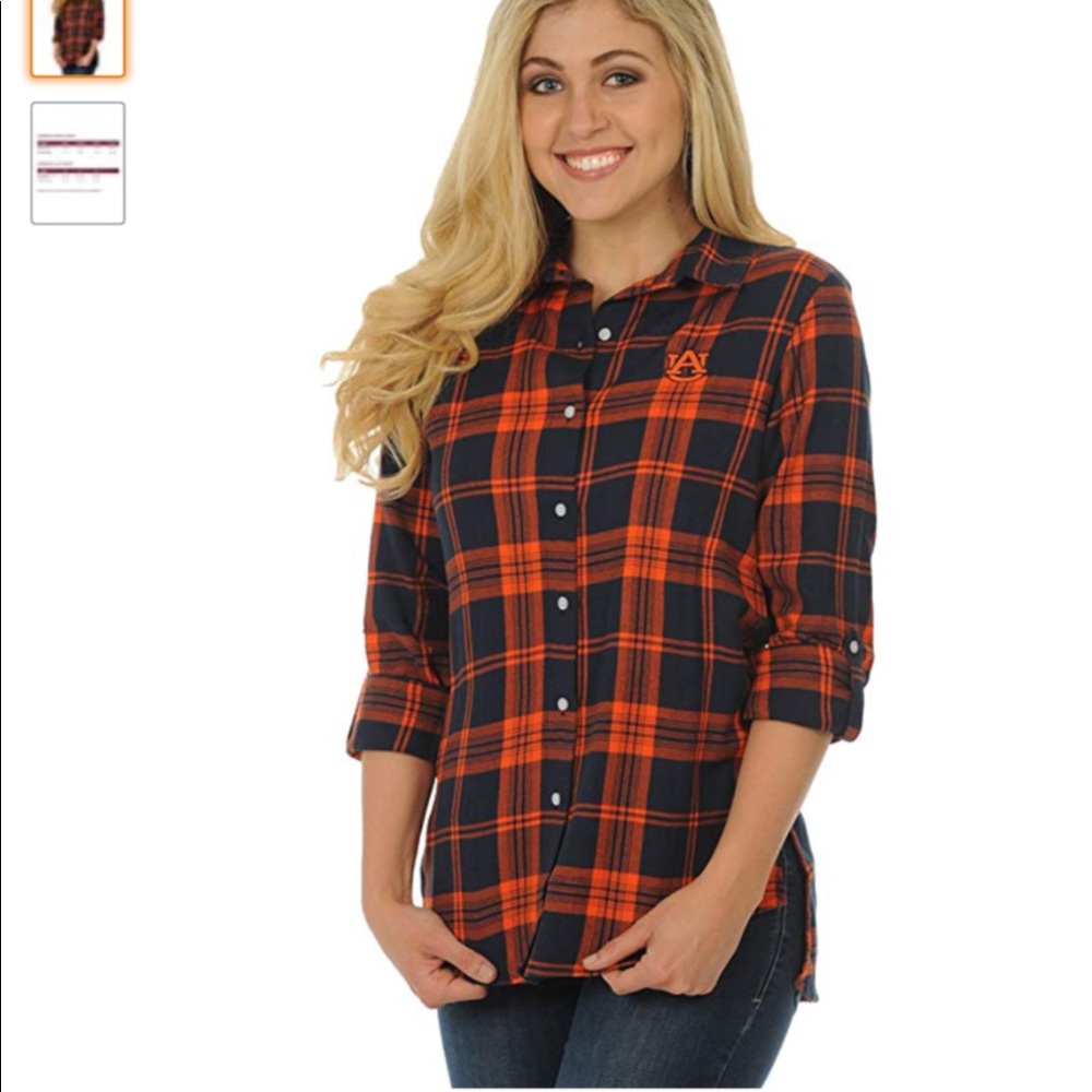 AUBURN UG NCAA WOMEN’S BOYFRIEND PLAID SHIRT